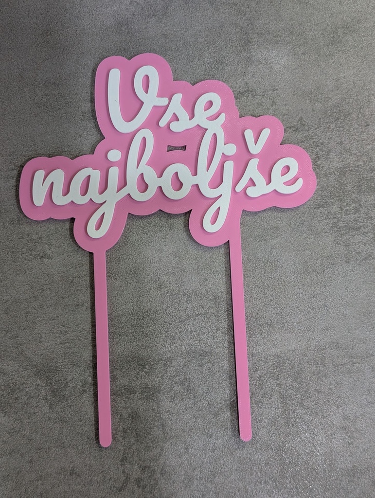 Cake topper za torto (Roza)